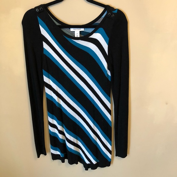 WHBM Asymmetrical Striped Sweater - Picture 6 of 10